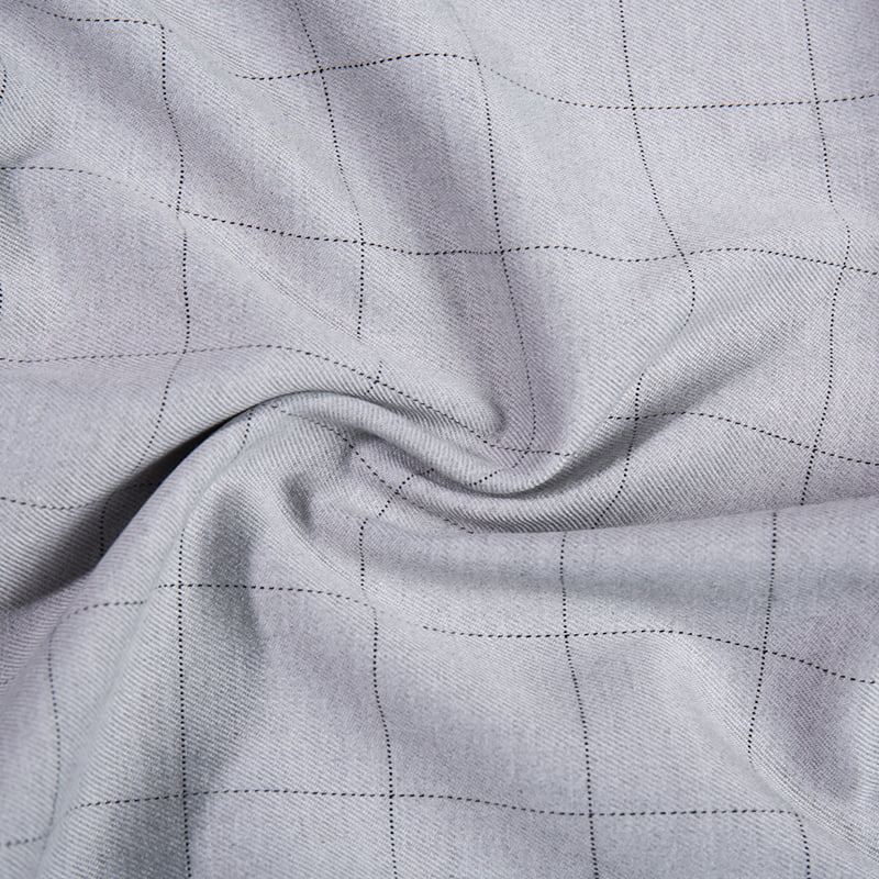 FX54237 Přizpůsobené návrhy polyesterového viskózového kontrolního obleku se Spandex pro uniformy