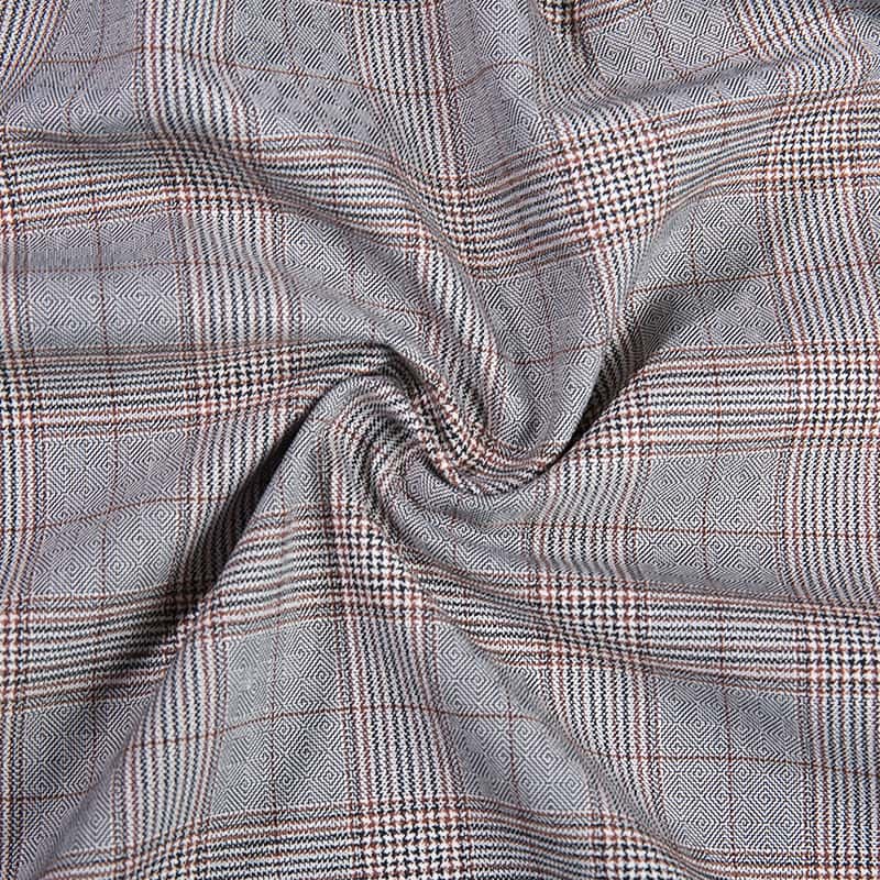 FX55289 Populární polyesterová rayon spandex příze obarvená kontrola konstrukce oblečení látka