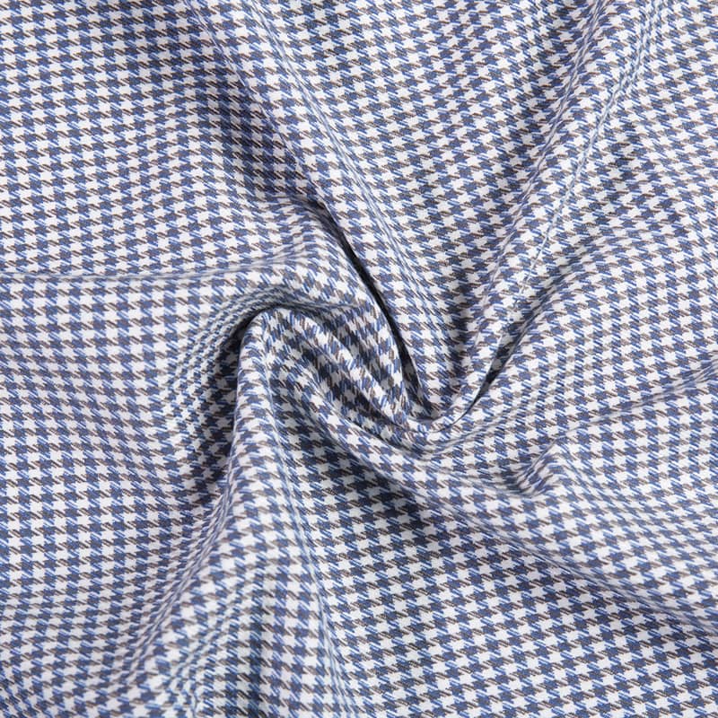 FX55681 Barevná hondstooth příze obarvená Přizpůsobení designu TR Spandex Fabric pro oblek a uniformy