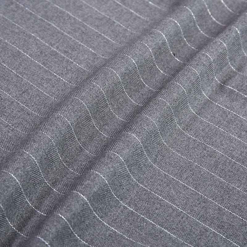 FX55936 příze obarvené pruhy Design Polyester Rayon Spandex Suiting Fabric
